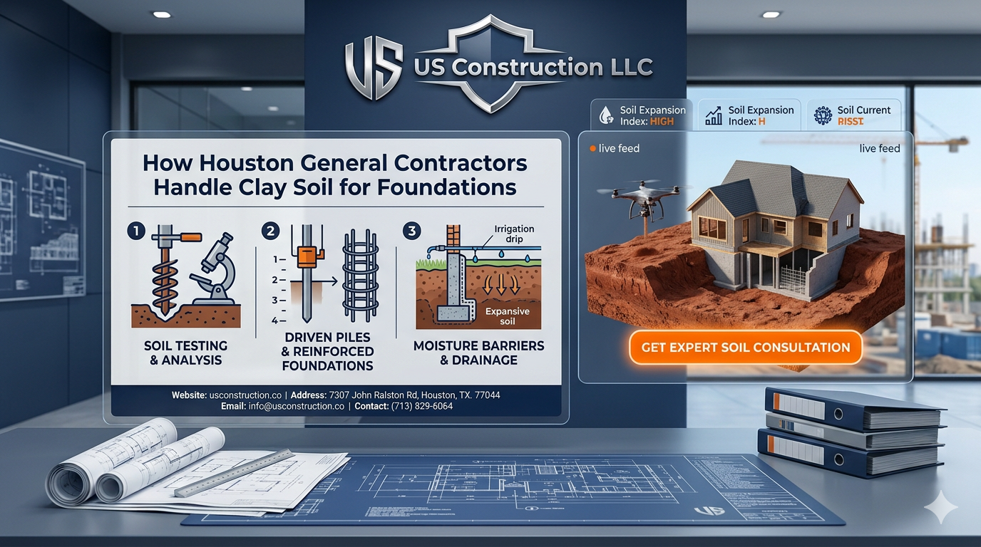How Houston General Contractors Handle Clay Soil for Foundations